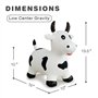 Cheval sauteur gonflable avec pompe à main, jouet en caoutchouc pour enfants (blanc)