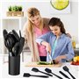49pcs Ustensiles de Cuisine Silicone avec 20 Crochets en S