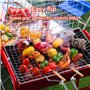 Panier de barbecue - Panier de barbecue en acier inoxydable, panier de barbecue pliable avec poignée, brosse et sac de rangement