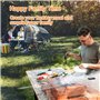Panier de barbecue - Panier de barbecue en acier inoxydable, panier de barbecue pliable avec poignée, brosse et sac de rangement