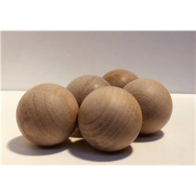 Hockey Revolution Lot de 5 balles suédoises de manipulation de bâtons – Équipement d'entraînement en bois dur sans rebond – pour