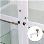 50 Pcs Clips Retenue en Verre, Support de Pince Porte Verre Transparent avec Vis pour 4mm Épaisseur la Fixation Portes en Verre 