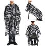 BOBOZHONG Capes de Coiffeur de Salon,Blouse de Salon de Coiffure Imperméable,Cape de Coiffeur professionnelles,cape de barbier,T