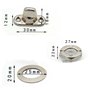 œIllets Ovales Twist Verrouiller,8 pièces Fermeture rotative,Fermoir Sac Verrous à Torsion Attaches Fermeture à Bouton Tournant 