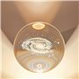 OurLeeme Boîte à Musique, Boule de Cristal avec veilleuse de Nuit Boîte à Musique avec Socle en Bois pour projecteur à Del pour 