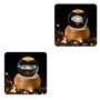 OurLeeme Boîte à Musique, Boule de Cristal avec veilleuse de Nuit Boîte à Musique avec Socle en Bois pour projecteur à Del pour 