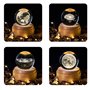 OurLeeme Boîte à Musique, Boule de Cristal avec veilleuse de Nuit Boîte à Musique avec Socle en Bois pour projecteur à Del pour 