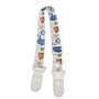 Lot de 4 clips et sangles réglables pour faire d'une serviette de table un bavoir pour bébé ou personne âgée Couleurs assorties