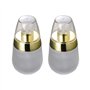 Lot de 2 flacons en verre vides rechargeables avec pompe pour cosmétique 30 ml