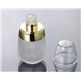 Lot de 2 flacons en verre vides rechargeables avec pompe pour cosmétique 30 ml