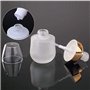 Lot de 2 flacons en verre vides rechargeables avec pompe pour cosmétique 30 ml
