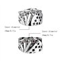 Liitata Lot de 4 bagues vintage punk pour poker - Bague gothique ouverte - Bague de cheville pour homme et femme - Cœurs et arge