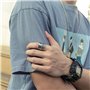 Liitata Lot de 4 bagues vintage punk pour poker - Bague gothique ouverte - Bague de cheville pour homme et femme - Cœurs et arge