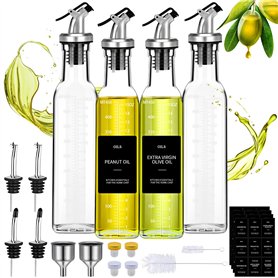 KIMIGO Lot De 4 Bouteille Huile Olive