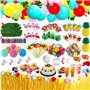KIMIGO 175 Pcs Hawaïenne Luau Table Jupe Set de Décoration