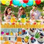 KIMIGO 175 Pcs Hawaïenne Luau Table Jupe Set de Décoration,Jupe de Table Hawaïenne,Feuilles de Palmier Fleurs Hawaïennes ballon 