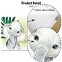 ZENUTA 6 Affiches Animaux De La Foret Bebe Enfant A4 Poster Elephant Lion Girafe Zèbre Tigre Tableaux Chambre Decoration Sans Ca