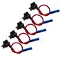 QitinDasen 5Pcs Premium 12V / 24V Profil-Bas Add-A-Circuit Porte-Fusible, Lame Fusible Adaptateur, avec 6Pcs Micro Lame Fusible,