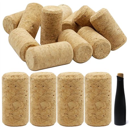 XIAOJING0 Lot de 20 Bouchon Liege Bouteille Vin Réutilisable