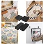 20 Paires Bande Crochet et Boucle Auto-Adhésive, Autocollants de Fixation de Tapis de sol de Voiture, Scratch Double Face -30x10