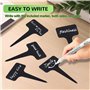 ARTGUTS Lot de 100 étiquettes pour plantes à étiqueter, étiquettes pour plantes pour l'extérieur, étiquettes en forme de T avec 