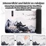 Mis.Moon Tapis de souris blanc japonais, tapis de souris XXL Gaming, grand tapis de bureau en fleurs de cerisier, tapis de clavi