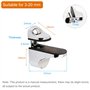 Supports de Fixation RéGlables Pince De Support De Verre Clamp - 4 Pcs Alliage de Zinc Miroir Salle Bain Fixations Clip pour éta