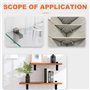 Supports de Fixation RéGlables Pince De Support De Verre Clamp - 4 Pcs Alliage de Zinc Miroir Salle Bain Fixations Clip pour éta