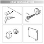 Lot de 8 supports de miroir, distance du mur de 0 mm, support de miroir mural, clip en verre pour accrocher une enseigne en acry