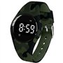 e-vibra Montre vibrante étanche silencieuse avec minuterie et 15 alarmes quotidiennes (vert camouflage