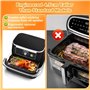 Moule Silicone Air Fryer pour Ninja Foodi Flex 10.4 L AF500EU,14 Pièces Accessoires Air Fryer Inclus (1×10.4L + 2×5.2L),Compatib