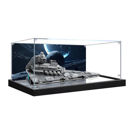 Vitrine transparente en acrylique pour Le-go 75394 Modèle Imperial Star Destroyer - Boîte de présentation (sans modèle) (miroir