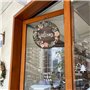 GIDWRIY Panneau de Bienvenue Porte D'entrée, Couronne de Bienvenue, Plaque Bienvenue Exterieur, Welcome Decoration Porte Entree,