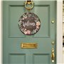 GIDWRIY Panneau de Bienvenue Porte D'entrée, Couronne de Bienvenue, Plaque Bienvenue Exterieur, Welcome Decoration Porte Entree,