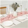 YZROHYI Chemin de Table Mousseline 90 X 300 CM,Chemin de Table Tissu Terracotta,Chemin de Table Deco Mariage,Nappe Centre de Tab