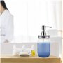 juehu Ensemble de 2 distributeurs de Savon en Verre Transparent Distributeur Savon Mousse avec Pompe en Acier Inoxydable antirou