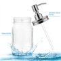 juehu Ensemble de 2 distributeurs de Savon en Verre Transparent Distributeur Savon Mousse avec Pompe en Acier Inoxydable antirou