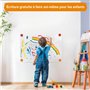 Tableau Blanc Magnétique Autocollant Set, 420 x 300 mm Tableau Magnetique Frigo, A3 Tableau Aimanté Frigo + 4 Pcs Tableaus Blanc