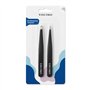 YISCOKO Lot de 2 pinces à épiler professionnelles en acier inoxydable pour poils du visage - Noir