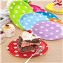 CINGHIA Assiette Carton Anniversaire, 80 Pièces Couleur, 7 Pouces Ronde pour Les Fêtes, Pique-Niques