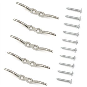 Taquets d'amarrage Crochet Aveugle Mât 5 Pièces en Acier Inoxydable Serre Câble Crochet de Mât de Drapeau Taquet D'amarrage Taqu