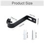 jingming Lot de 4 supports de rail de plafond pour tringle à rideaux - Noir - Diamètre inférieur à 22 mm