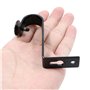jingming Lot de 4 supports de rail de plafond pour tringle à rideaux - Noir - Diamètre inférieur à 22 mm