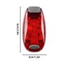 Lot de 6 Feux de Navigation pour Bateau,Lumière de Sécurité LED a Clip sur Stroboscope/Feux de Circulation,6 Types de Modes Clig