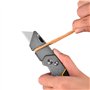 HAMOCOD Cutter Professionnel – Cutter Pliant avec 2+10 Lames SK5, Tournevis Cruciforme et Plat, Idéal pour Couper Tapis, Tissu, 