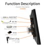 Autoradio portable HD de 9 pouces avec Apple CarPlay et Android Auto, écran tactile, navigation GPS, transmetteur FM, Bluetooth,