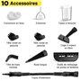 Nettoyeur vapeur à main, nettoyeur vapeur portable, multi-usage, avec serrure de sécurité et kit d'accessoires de 10 pièces pour