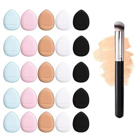 CZAYEFNH Pack De 25 Poudriers À Doigts Et Pinceaux Correcteurs - Idéal pour Les Fonds De Teint Liquides