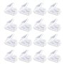 Doutop Lot de 20 Cases Boîte de Rangement pour Carte Mémoire SD MMC Micro SD TF Cartes Plastique Transparent Etui de Rangement S