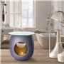 Onlvmyur 2 Pièces Lampe à Parfum Bol en Verre 12cm Chauffe-Huile en Verre Rond, Bol de Remplacement Cire Parfumée Plateau pour L